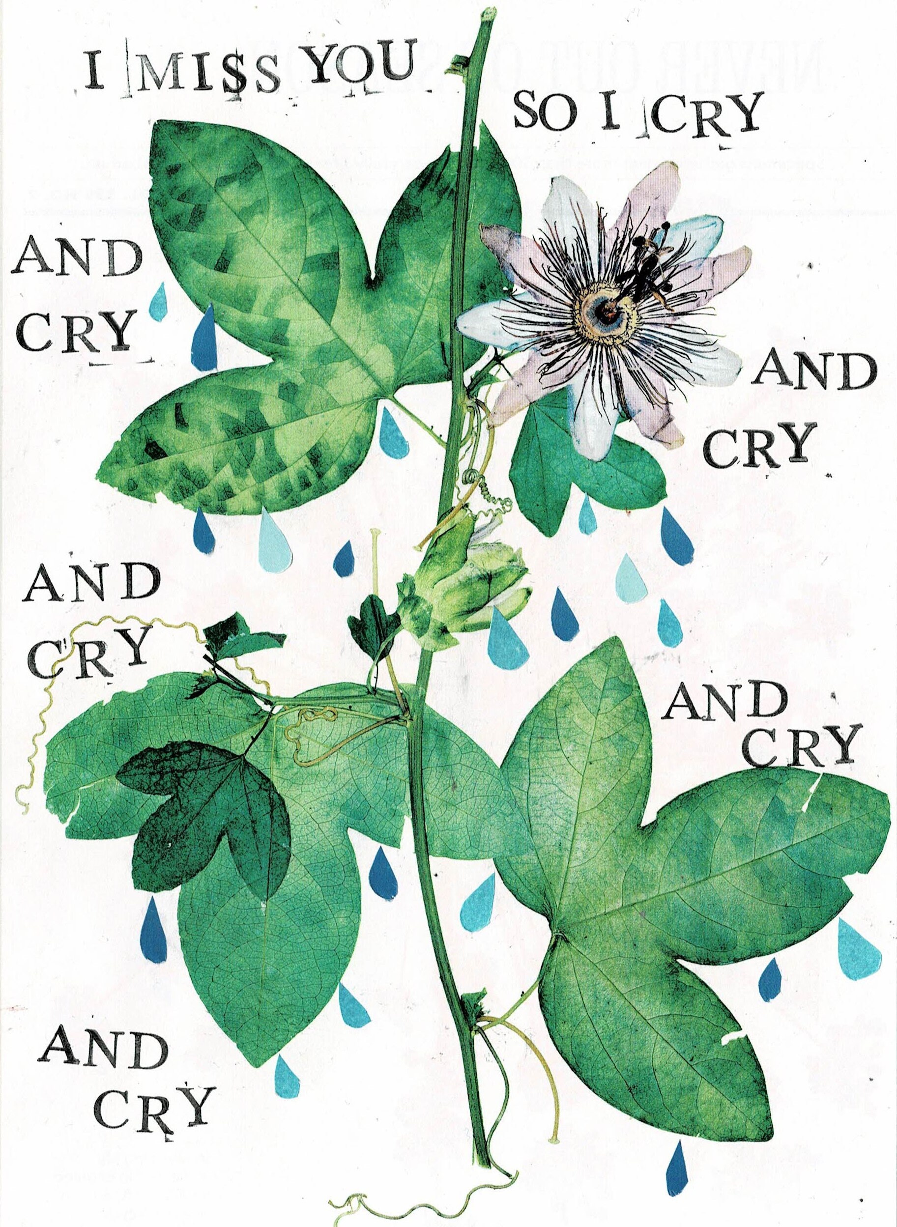 Crying Plant print Etsy