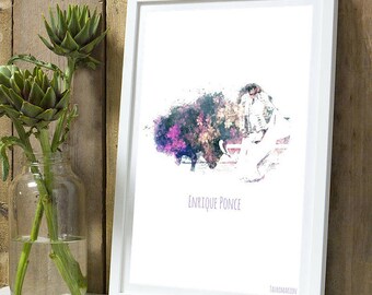 Enrique Ponce color A4 unframed print