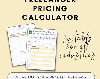 Freelancer Pricing Calculator: Hourly Rate Sheet With Full Service Pricing Template Spreadsheet For Freelance Fees