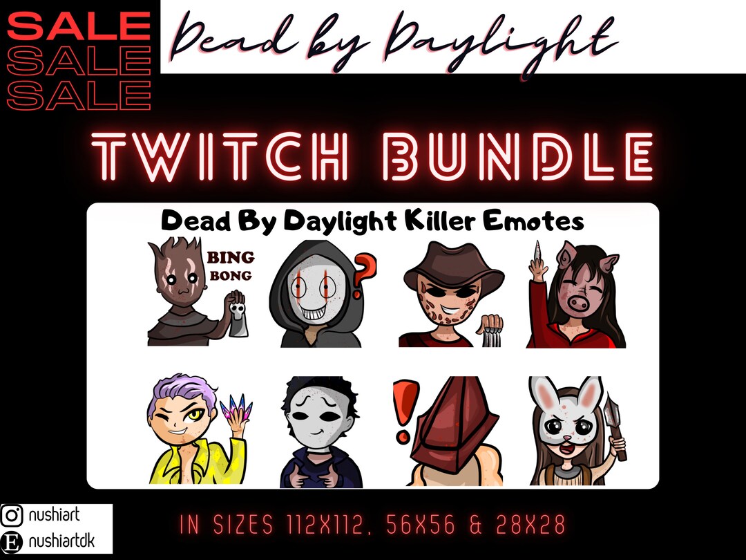 DBD Killers Emote Bundle Silent Hill Saw Halloween Nightmare on Elm