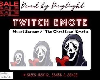 Ghostface Heart Emote | Ready to use | Dead By Daylight | Twitch emotes
