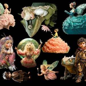 Adesivi in vinile resistenti all'acqua "Elegance in the Fairy World" per raccoglitori, bottiglie d'acqua, feste, regali, dolcetti economici, premi per bambini, arte