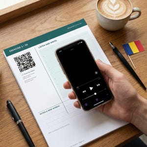 Cahier d'exercices de dictée roumaine A1, exercices d'apprentissage d'une langue pour débutants (téléchargement PDF)