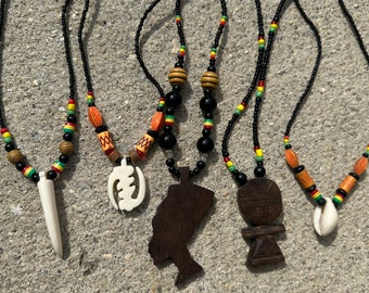 African Pendant Necklace, African Symbol Necklace, Nefertiti Necklace