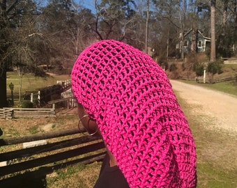 Netted Dread Tam, Mesh Dread Hat, Mesh Crochet Hat