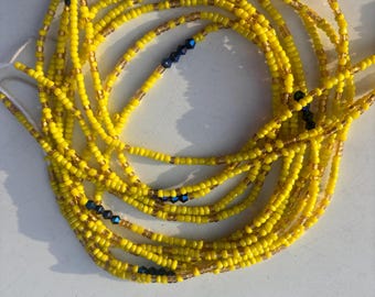 African Waist Beads Yellow