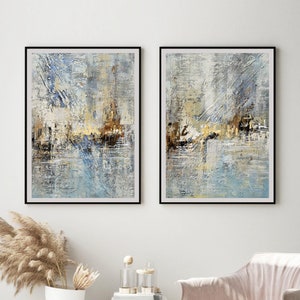Beautiful Modern art painting, Abstract art PRINTABLE, Set of 2 art prints, Beautiful light colors abstract art print downloadable art