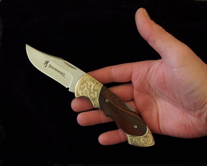 Custom Hand Engraved Browning Pocket Knife Includes Etsy