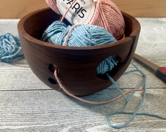 Walnut Yarn Bowl (6 inch) - No. 526