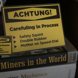 Achtung! Tap Chart Aufkleber