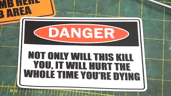 WARNING! Stickers MK. II - Etsy