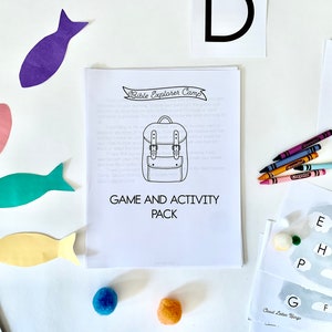 Preschool Bible Game Pack, Bible Activities and Games, Bible Explorer Camp, Play and Learn, Hands on Learning, Homeschool, Bible games,