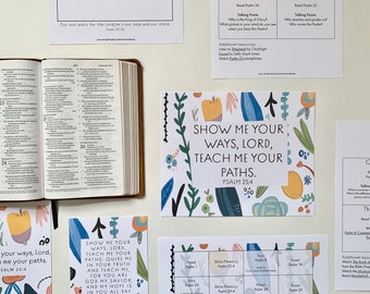 Familien Bibelleseplan: Psalmen 1-50 Andachtskalender (Digitaler Download)