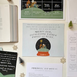Advents- und Weihnachtsbibelleseplan und Kalender für Familien, Andachtskalender, Lampen- und Licht-Bibelleseführer, Adventsplan