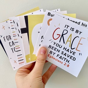 Cartões de Escrituras para Crianças, Conjunto de 8, Versículos sobre o Evangelho, Memorização da Bíblia para Crianças, Cartões Bíblicos Fofos, Conjunto de Cartões com Versículos Bíblicos, Download Instantâneo