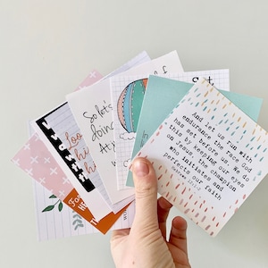聖書カード、8枚セット、神を求め、神に仕えることに関する聖句、即時ダウンロード