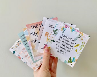 Watercolor Scripture Cards, Set of 8, Verses about Light and Hope, Instant Download