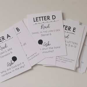Bible Alphabet Flashcards: A-Z Learning Cards (Instant Download) image 3