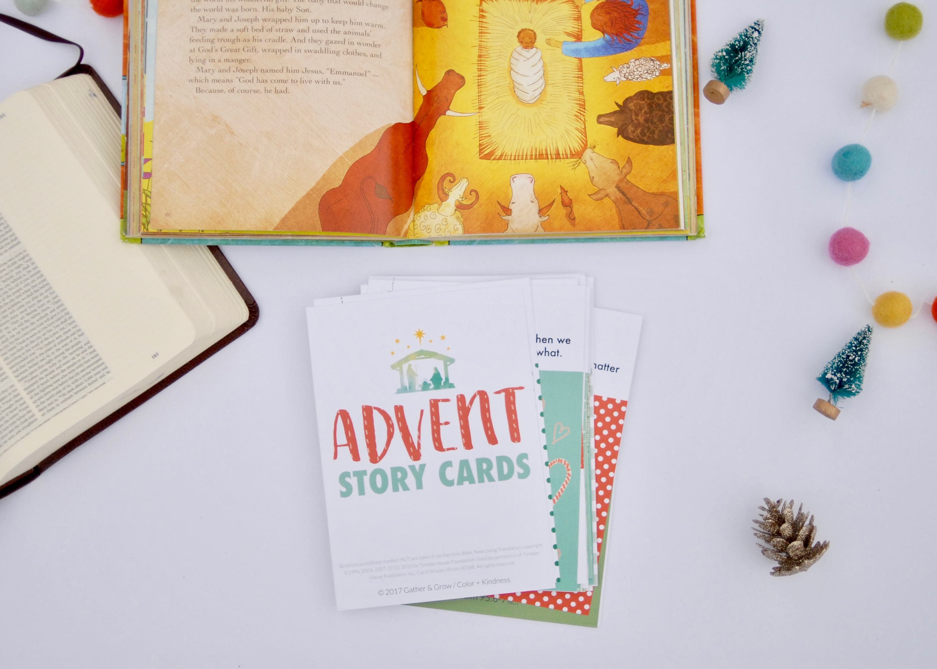 Advent Story Cards — Color + Kindness
