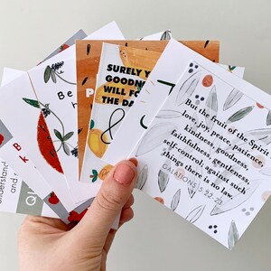 Schriftkarten für Kinder, Bibelverskarten, Bibelspeicherkarten, 8er-Set, Verse über die Frucht des Geistes, sofortdownload