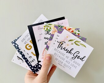Floral Scripture Cards: Grace & Gratitude Verses (PDF Download)