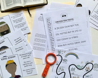 Bible Spy School Lesson, Kids Devotional Mini-Unit (Digital Download)