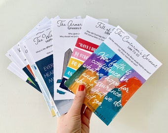 Kinder Bibel Vers Karten: Schrift Devotionalien Set von 50 (Instant Download)