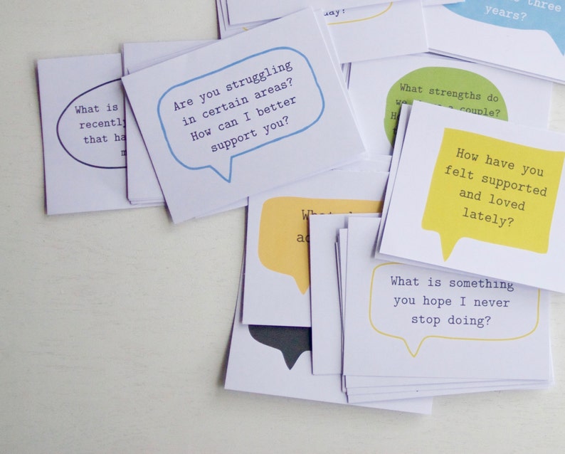 Conversation Starters for Married Couples, Date Night cards, Conversation Cards image 2