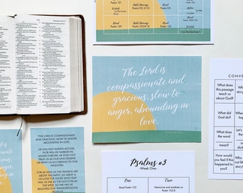 Familien Bibel Lese Anleitung: Psalmen Andachts Kalender (Digitaler Download)