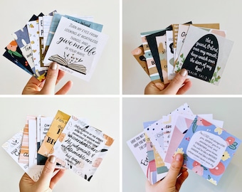 Scripture Cards, Bundle #5, Bible Memorization, Set of 32, Encouragement notes, Instant Download, Journaling, Verse Cards, God's Word Cards