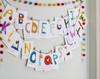 Bible Alphabet Flashcards: A-Z Learning Cards (Instant Download)