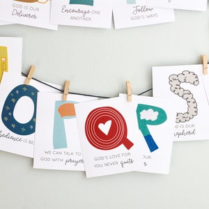Bible Alphabet Flashcards: A-Z Learning Cards (Instant Download) image 6