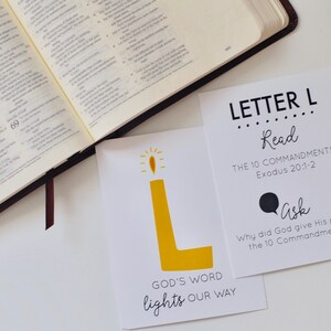 Bible Alphabet Flashcards: A-Z Learning Cards (Instant Download) image 7