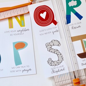 Bible Alphabet Flashcards: A-Z Learning Cards (Instant Download) image 5