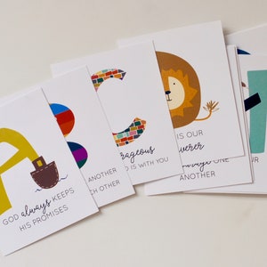 Bible Alphabet Flashcards: A-Z Learning Cards (Instant Download) image 2