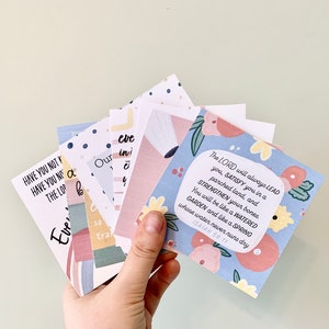 Schriftkaarten, set van 8, verzen over verstandig leven, lentebijbelverskaarten, bijbelgeheugenkaarten, schriftgeheugenkaarten, aanmoediging