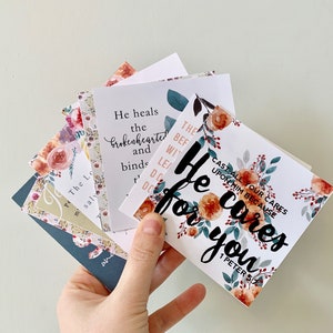 Cartões de Escrituras Florais, Cartões de Memorização da Bíblia, Conjunto de 8, Versículos para Conforto e Encorajamento, Cartões de Versículos da Bíblia, Download Instantâneo