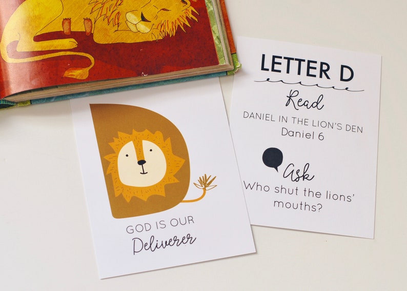 Bible Alphabet Flashcards: A-Z Learning Cards (Instant Download) image 4