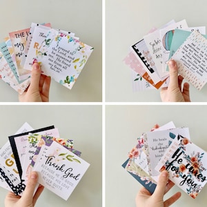 Bible Verse Cards, Scripture Cards, Bundle 1, Set of 32 Scripture Cards, Bible Memory, Download, Bible Journaling, Encouragement Cards image 1