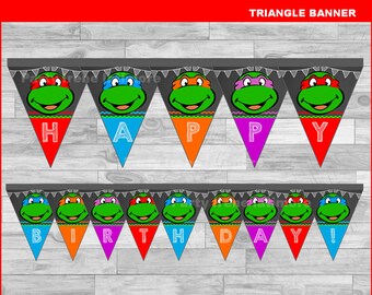 Ninja turtle banner | Etsy