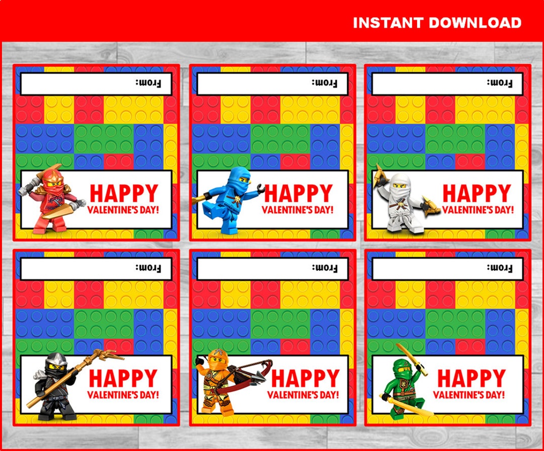 Ninja Valentine Cards Printable Ninja Valentine Tag School Valentines Classroom Exchange Ninja Valentine Cards Printable Ninja Valentine Tag School Valentines Classroom Exchange