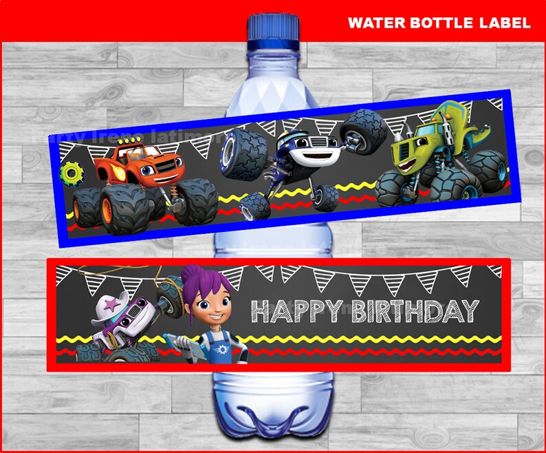 Blaze and the Monster Machines Bottle Labels Instant Download - Etsy