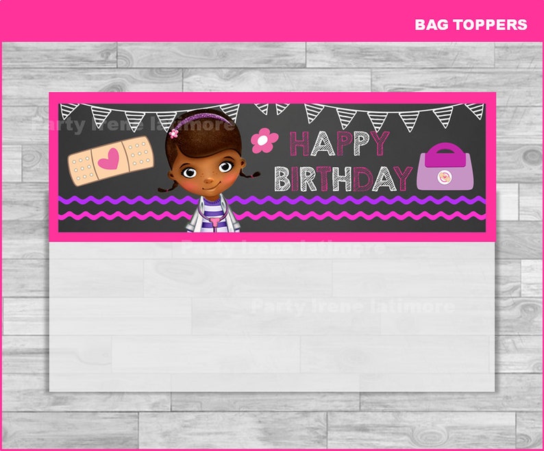 Doc McStuffins bags toppers Instant download Doc McStuffins Etsy