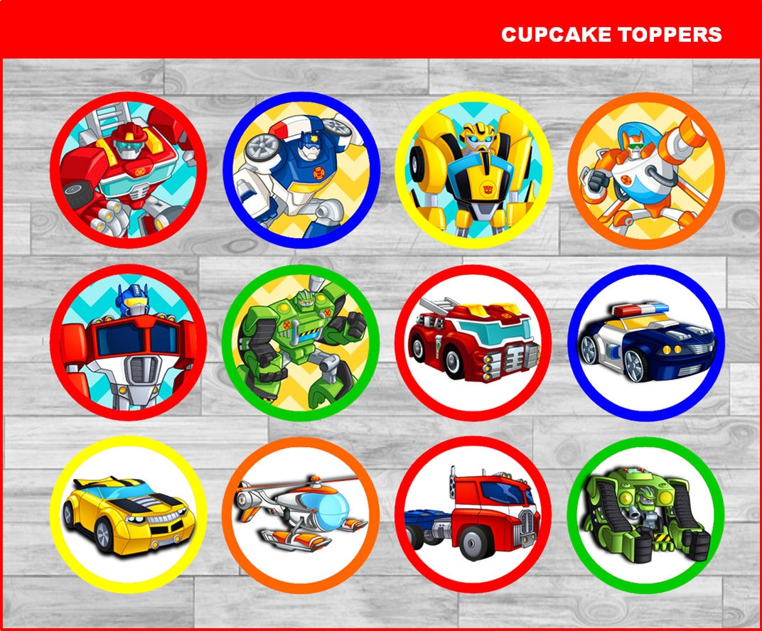 Rescue Bots Toppers instant download Printable Rescue Bots | Etsy