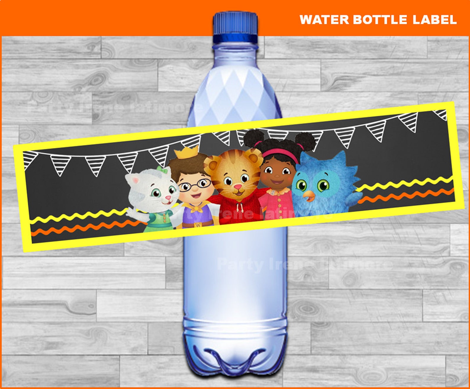 Daniel tiger's water bottle labels Instant download | Etsy