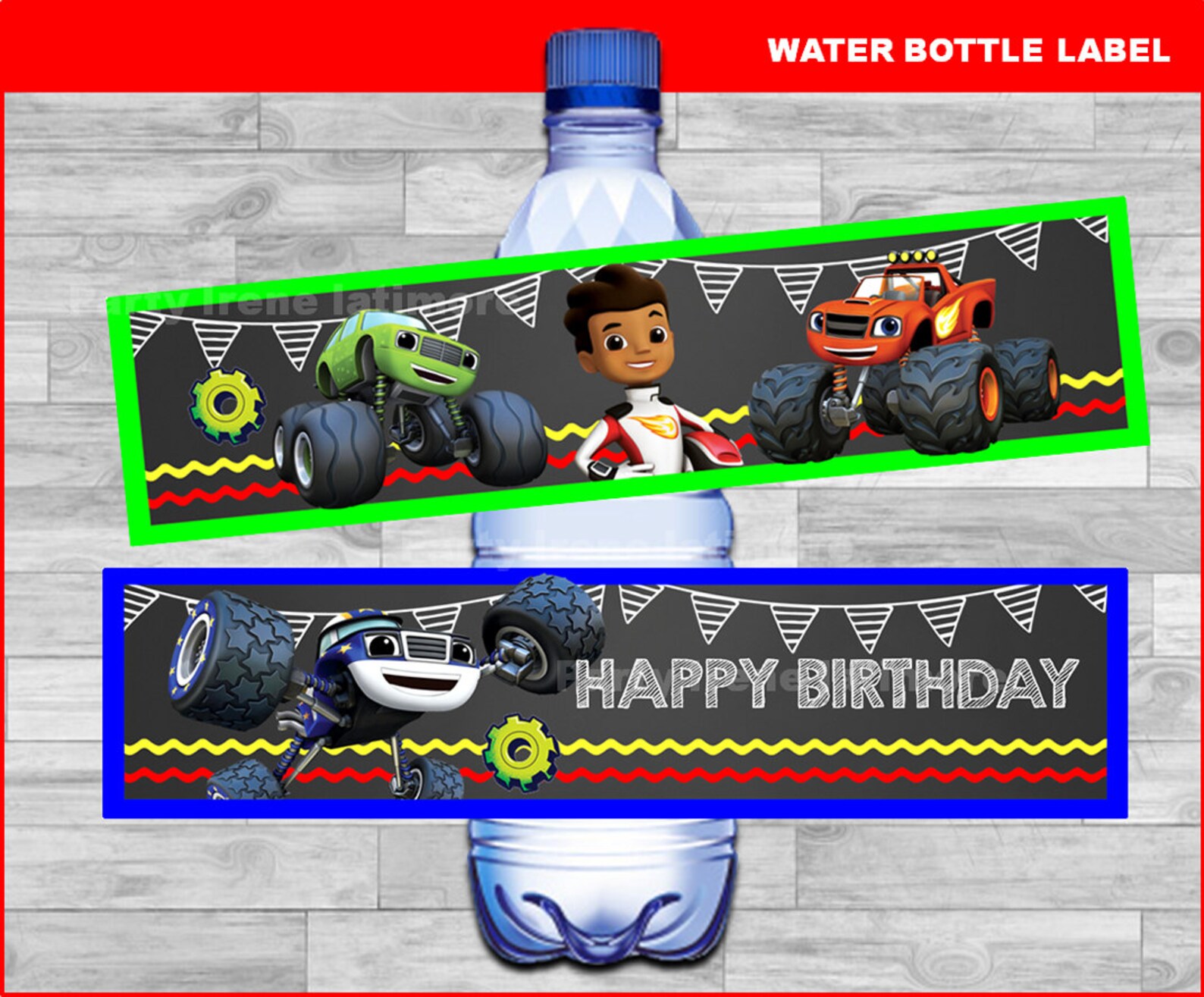 Blaze and the Monster Machines Bottle Labels Instant Download - Etsy