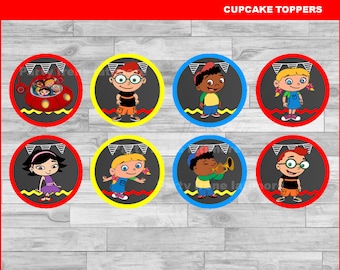 Little Einsteins cupcakes toppers Instant download, Little Einsteins Chalkboard toppers, Little Einsteins toppers