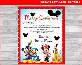 Surprise Disneyland Trip Printable - Etsy