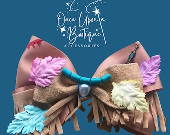Pocahontas Hair Bow- Disney Hair Bow- Hair Bow- Disney Bow- Girls Bow- Hair Accessories- Pocahontas- Bow- Hair Clip- Bow Clip- Clip