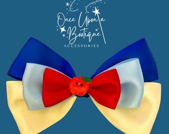 Snow White Hair Bow – Apple Button, Princess Cosplay